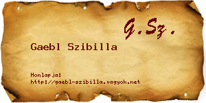Gaebl Szibilla névjegykártya